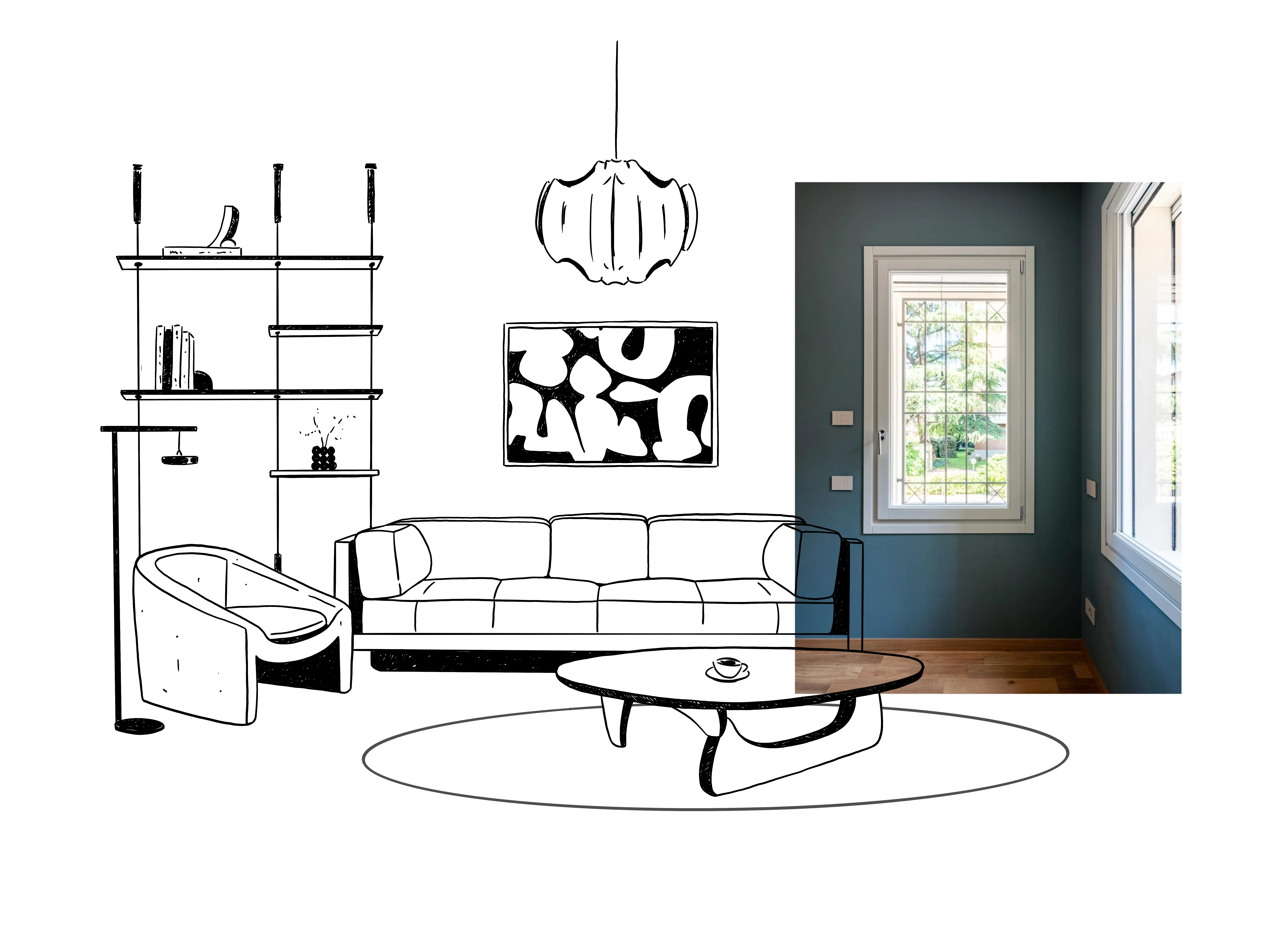 Selezione di campioni e finiture per la personalizzazione d'interni