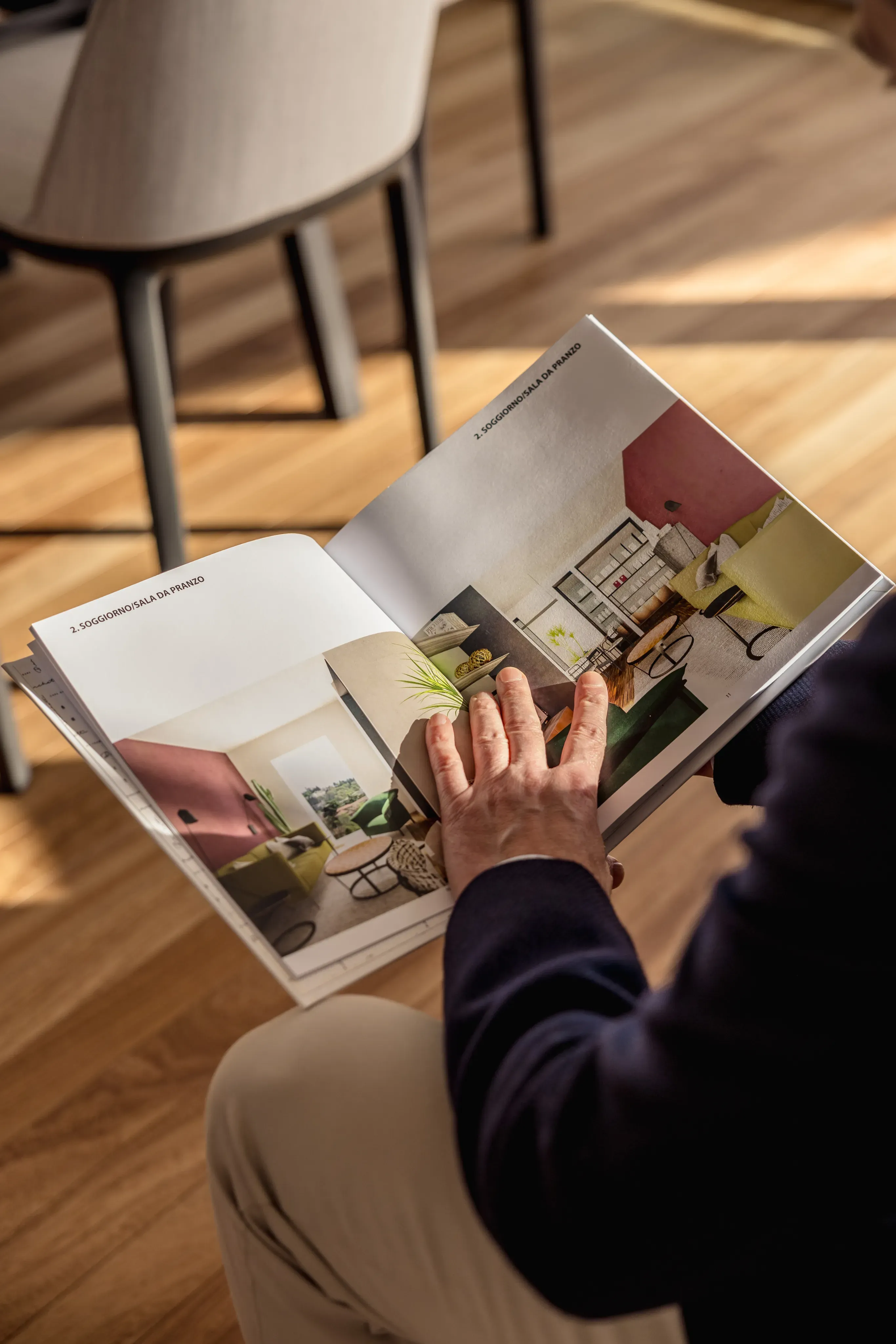 Dettaglio di un progetto d'arredo personalizzato