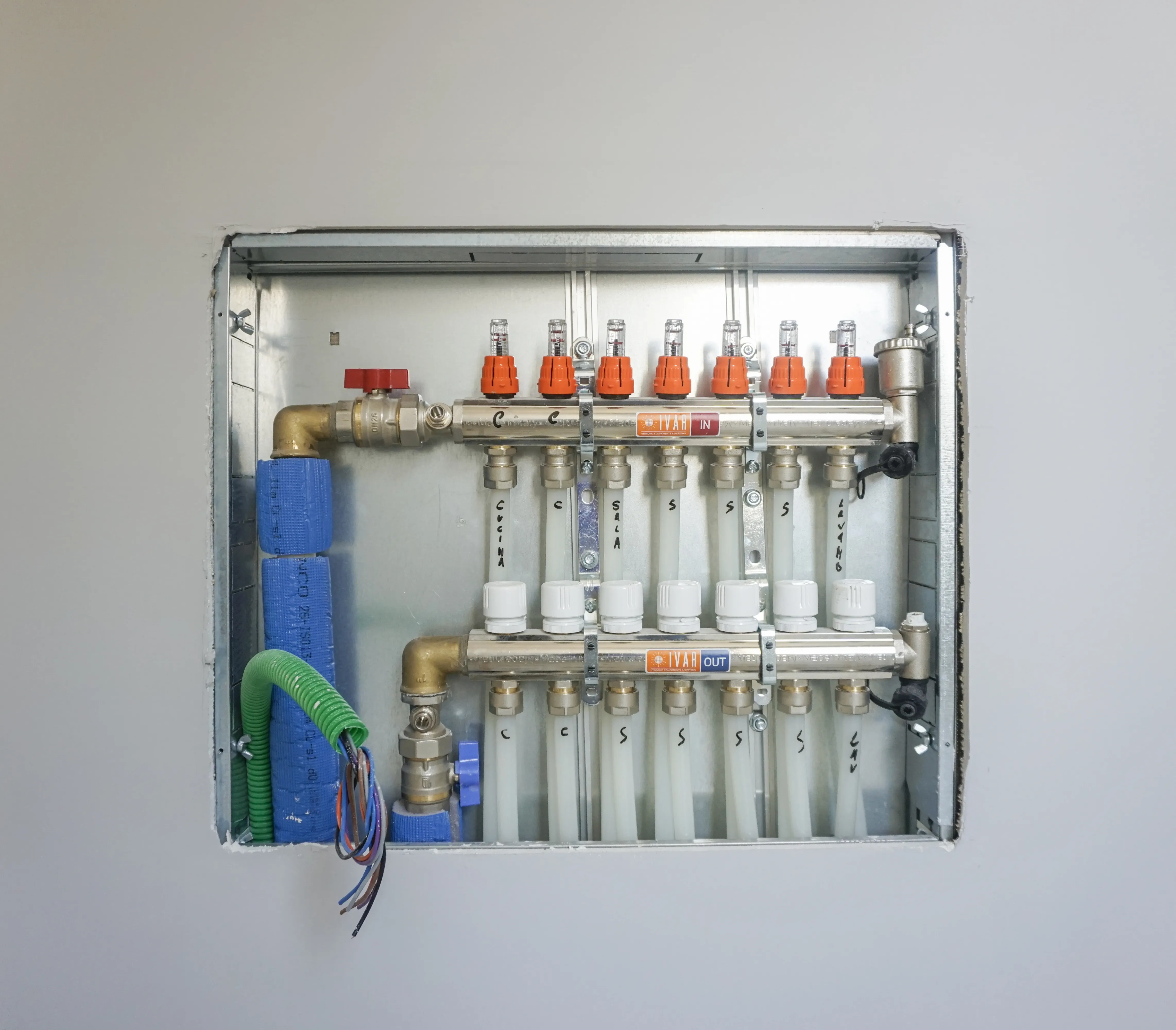 L’impianto sanitario è realizzato con tubo in multistrato